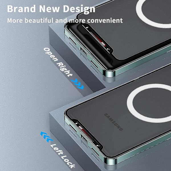 Magsafe magnetisk deksel kompatibel med Samsung Galaxy S22 S22+ S22 Ultra S23 Ultra S23-serien Full Protective med kameralinsebeskytter Purple S23 Ultra