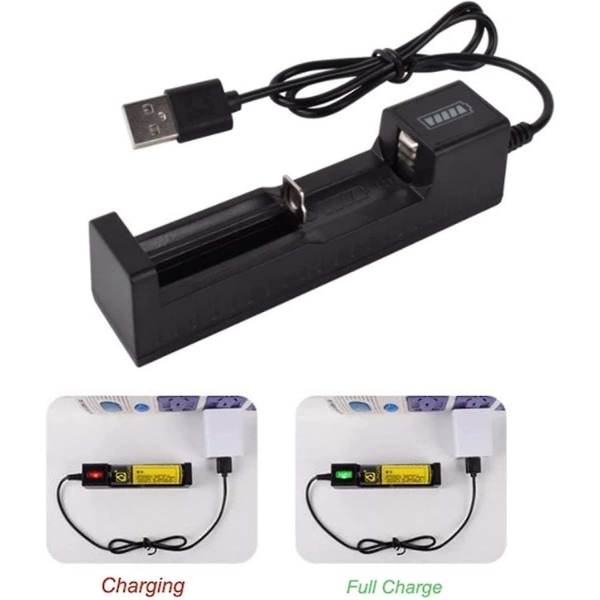 USB-batterilader for oppladbart litium Li-ion-batteri LED-ladevisning automatisk avstengning