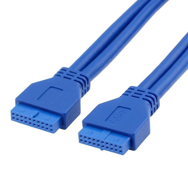 USB 3.0 moderkort 20-stifts hona till hona förlängningskabel 50cm/19.7in blå