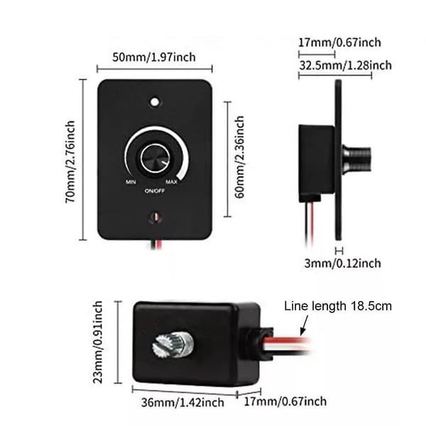 12V 5A PWM Mini Dimmer Switch LED Dimmer Switch för husbil husbil bil