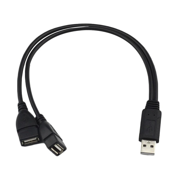 Usb 2.0 A 1 Han Til 2 Dobbelt Hun Data Hub Usb Opladningseffekt Y