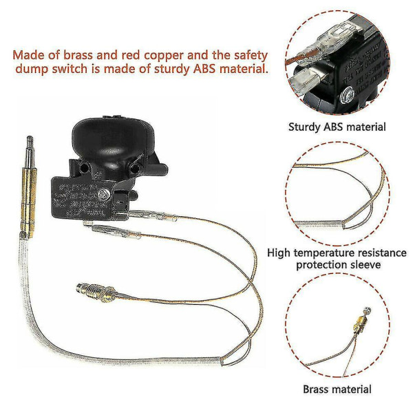Termoelement og vippekontakt til terrassevarmer Dump-kontakt til propanvarmer Terrassevarmer Udendørs Ga