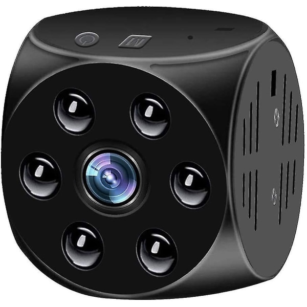 Mini dold spionkamera, liten 1080p multifunktions handhållen kamera, med mörkerseende och rörelsedetektiv Nanny-kamera Aktivitetsdetekteringslarm (svart)