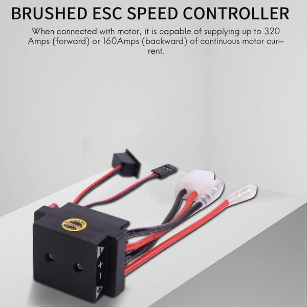 Rc ESC 320A 6-12V Børstet ESC Hastighetskontroller med 2A BEC for RC Båt U6L5