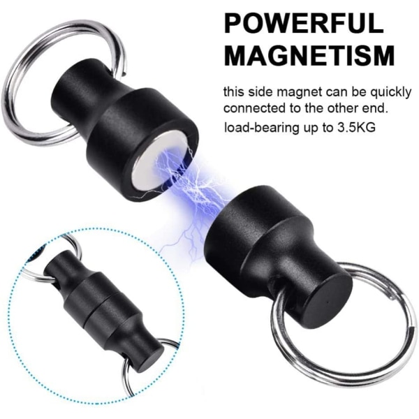 Magnetic Fishing Ring Flugfiske Magnetic Net Release Clip