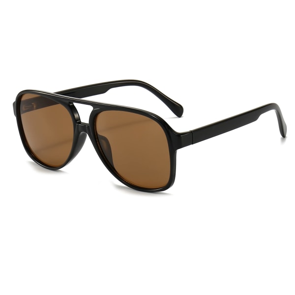 Retro polariserte solbriller for kvinner Menn Oversize vintage 70-talls  pilotsolbriller, stor firkantet ramme Double Bridge Retro briller Anti UV  990d | Fyndiq