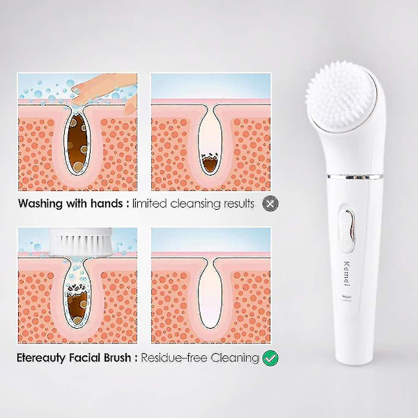 Z Epilator, Ansigts Epilering, Hårfjerner Barbering, Ansigtsrensning, Massage, Damebarbermaskine, Fjernelse af Hård hud Med 5 I 1 Vandtætte Børstehoveder