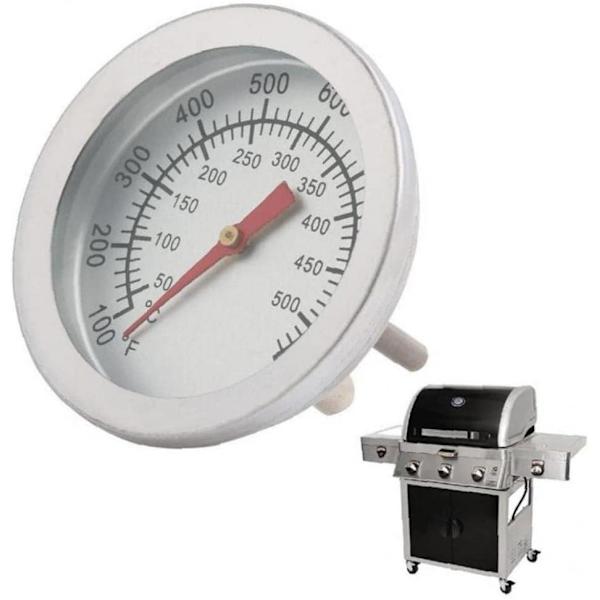 BBQ Termometer i Rustfrit Stål til Grill og Ryger