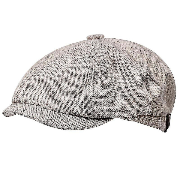 Sboy Hats Beret Hat Beanie Flat Hat Unisex Wild Octagonal Cap 8 Panel Wool Blend Gatsby Ivy Hat For Men Khaki