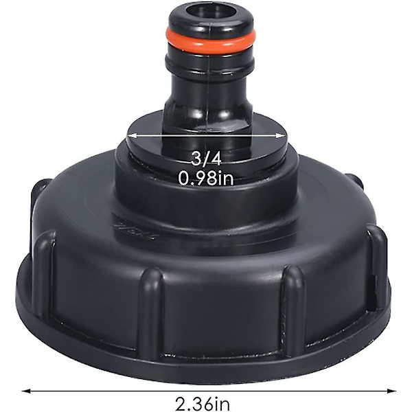 Xqday Mlloaayo Ibc Tank Adapter S60x6 Grov Gevind Opbevaringstankdæksel 1/2 3/4 Tommer
