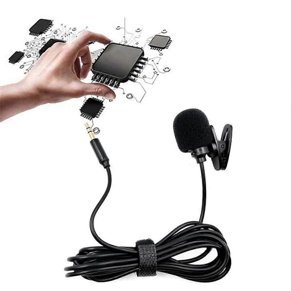 Lavalier Mikrofon Mic Stereo Audio Mini Kablet Mic 3.5mm Plugg for Lydkort Kamera PC Stasjonær Datamaskin 3 Meter