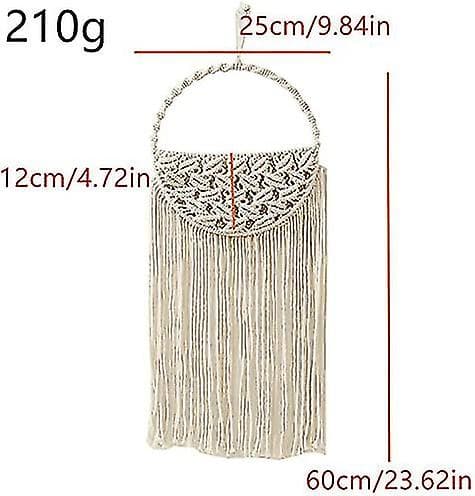 Handgjord vävd väggbonad drömfångare, macramé väggbonad