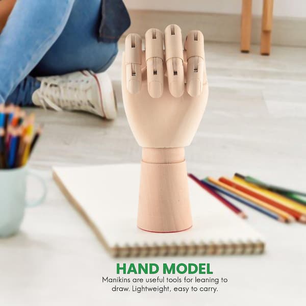 18*6cm Træ Leddelt Mannequin Model Gave
