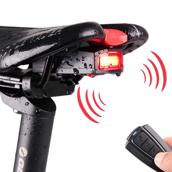 Cykel Anti-tyveri alarm Advarsel Bike Finder fjernbetjening til A6 baglygte
