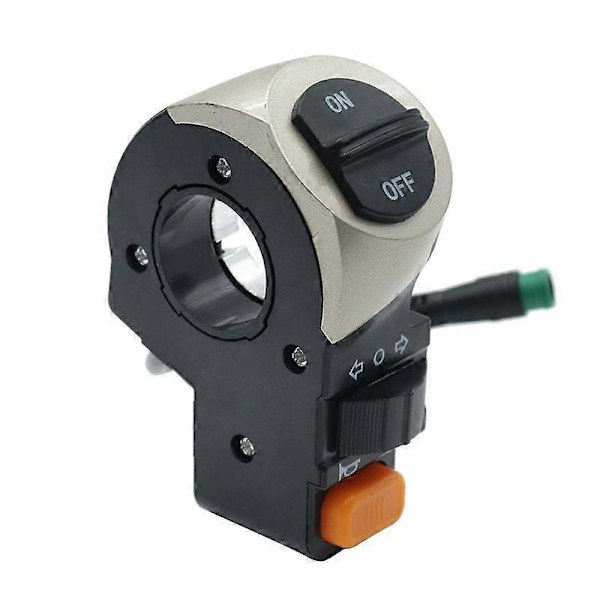 3-i-1 E-cykel Strömbrytare Elektrisk Scooter Framlampa Signalhorn Blinkers På/Av Knapp Ljusströmbrytare för Elcykel
