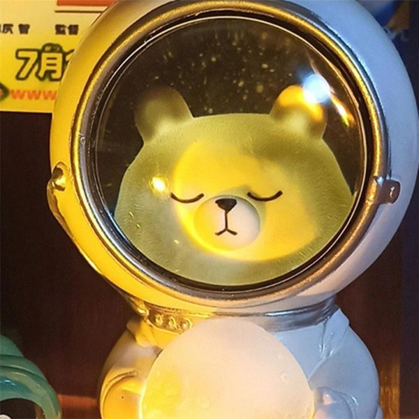 Pet Astronaut Night Light Cute Spaceman Lamp Soveværelse Ornament