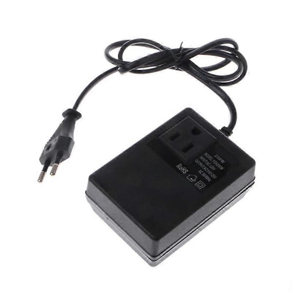 200W AC 220V til 110V Reduser Transformator Konverter Reise Strøm EU Plugg Adapter