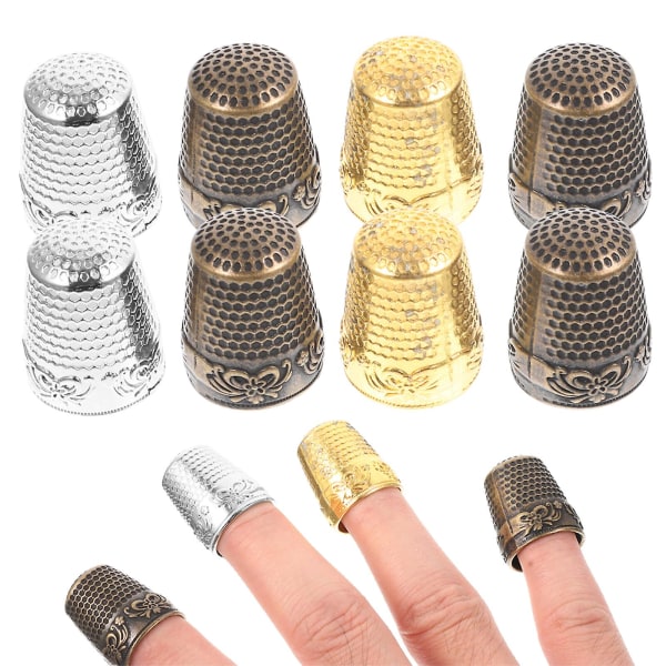 8 Pcs Thimbles Hand Sewing Finger Thimble Thumb Thimble Quilting Quilting Thimbles Antique Thimbles