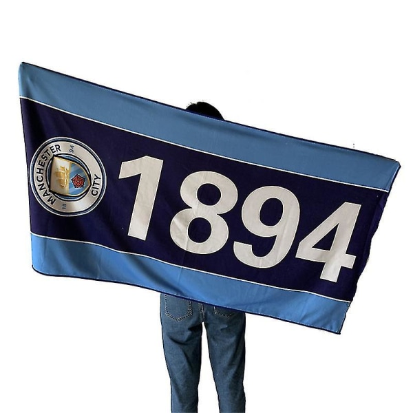 Manchester City 75*140cm printed suorakaiteen muotoiset kylpypyyhetuulettimet