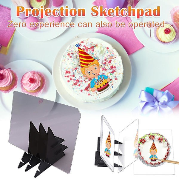 DIY optisk dessertprojektor - Maling Trace-and-Draw-gave med kopiprojektor
