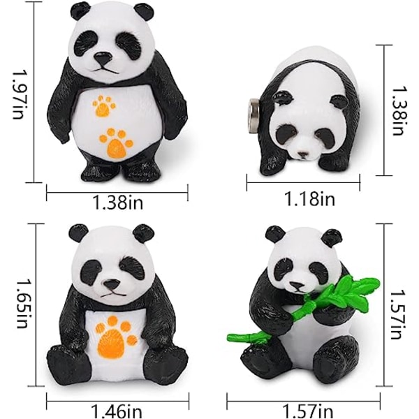 Kolmiulotteinen jääkaappimagneetti on helppo poimia, 3D Panda -jääkaappimagneetti