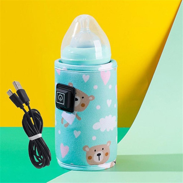 Usb-trykt babyflaskevarmepose Bærbar myk isolasjon Automatisk