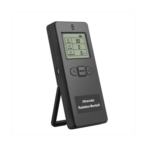 Ultraviolet Radiation Monitor, Digital Uv Detector Office Outdoor Inspection Black