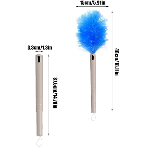 Spin Duster Elektrisk - Multifunktionell 360° Spin Elektrisk Dammvippa | Dammsugare Batteridriven Med Tryckknapp För Möbel, Takfläkt, Vägg