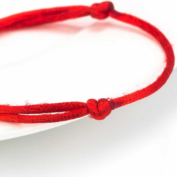 5 stk Red Rope Vintage Armbånd String Bangle Slidfast håndkæde