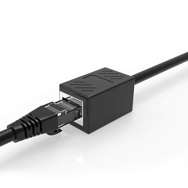 2 stk. RJ45 koblingsudvidelse, Ethernet-forlængerkabeladapter, 8P8C netværkskoblingsadapter, Ethernet-kabelforlængeradapter hun til hun