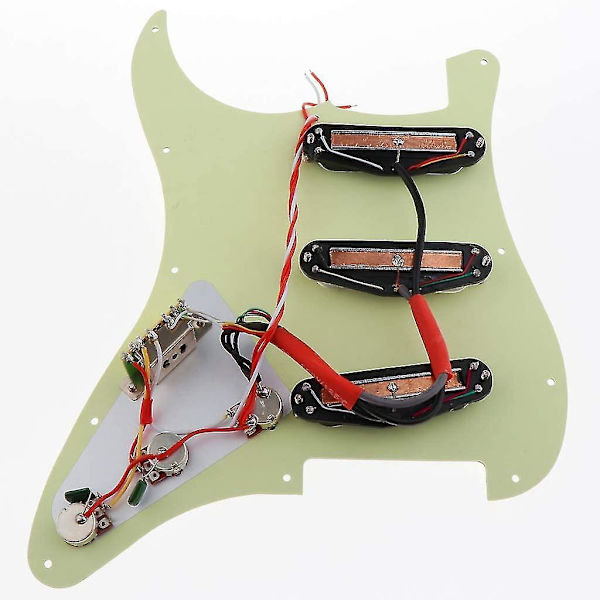 Sss 11-håls Strat Elektrisk Gitarr Laddad Pickguard Prewired