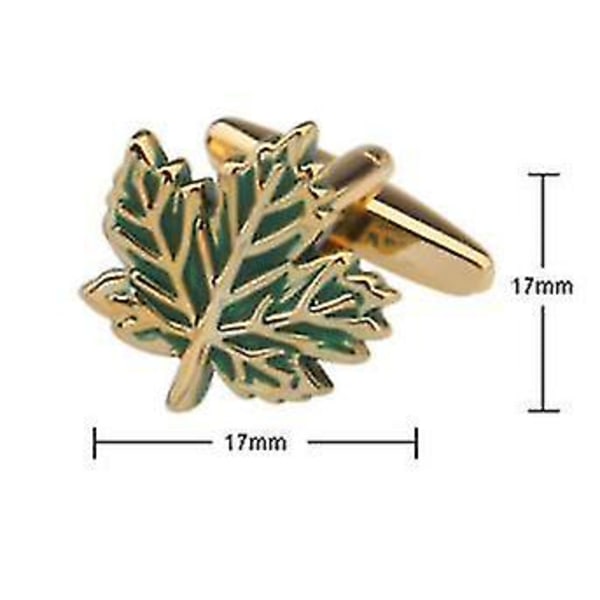 Cufflink Mens Gave Franske Manchet Skjorter Plante Manchetter Farve Gylden Og Rød Mode Herresmykker