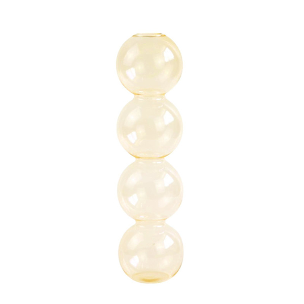 Multi-storleks Vas Vas Glasflaskor Transparent Tre Bollar I Vindprydnad Golden 22.5cm