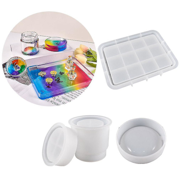 DIY beholderbakke silikoneforme epoxy støbeform askebægerfremstillingsartikler