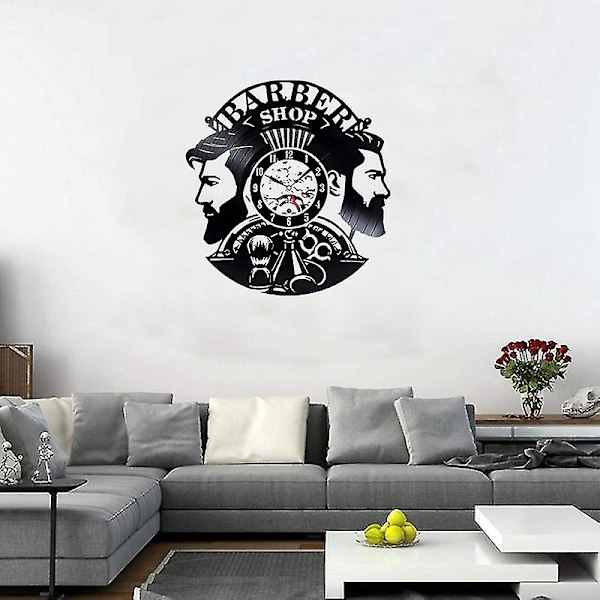 Parturiliikkeen seinäkello Moderni Parturiliikkeen sisustus Vinyyli Re