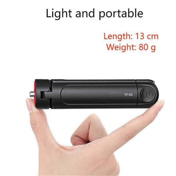 Mini stativ lite skrivebord enkelt stativ sammenleggbart håndgrep for telefonkamera stabilisator lite tilbehør