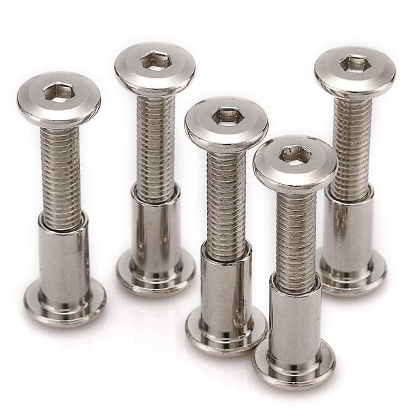 20 stk M6 Lengde 30mm Møbelskjøt Bolt & Cap Nu