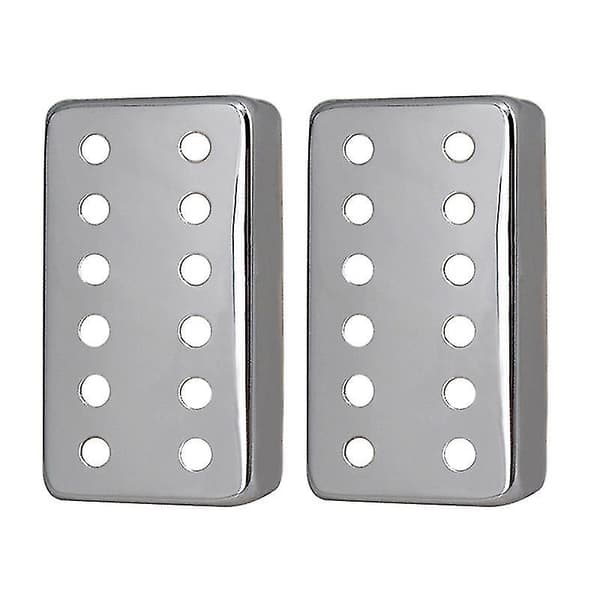 Mässing Gitarr Enstaka Pickup-skydd 50+52mm För Lp Elektrisk Gitarr Tillbehör Silver