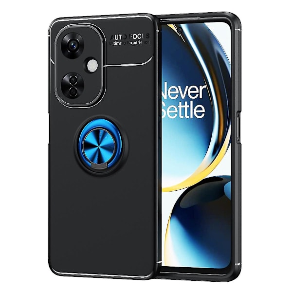 OnePlus Nord CE 3 Lite 5g / Nord N30 5g Tpu-puhelinkotelo, jossa jalusta ja putoamissuoja, rengaskiinnikkeellä Black   Blue