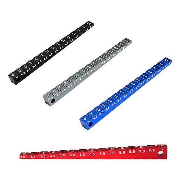Justerbar Linjal Justering RC Bil Åkhöjd 3-10mm & Hjul Fälg Camber Verktyg RC Bil Del Blå