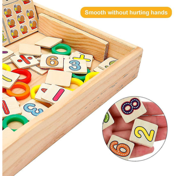 Mathe Spielzeug Aus Holz Lernbox Zahlenlernspiel Mit Zeichnung Holzbrett Lernspielzeug Fr Kinder 3 4 5 Jahre Alt
