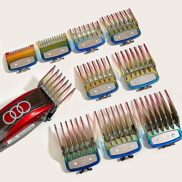 10 kpl Ammattimainen hiusleikkurin metalliklipsiohjaimet Limit Combs -suojat