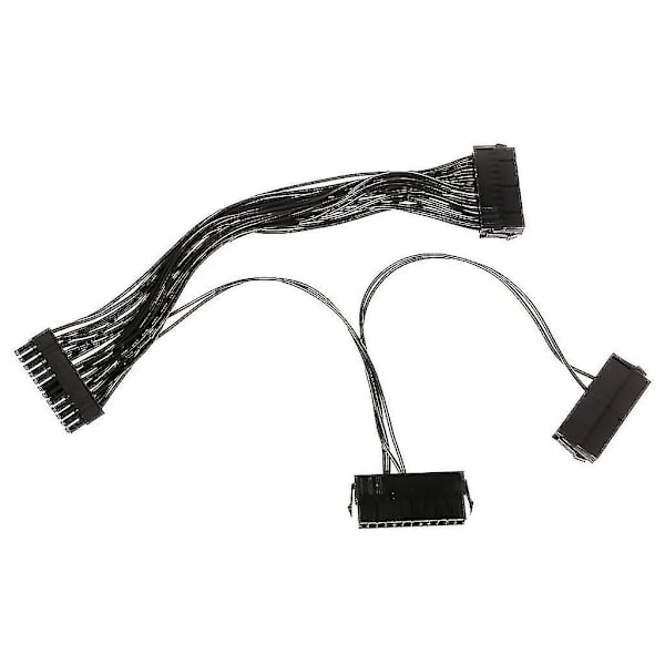 24-pins 20+4-pins Dobbelt PSU ATX Strømforsyningsadapterkabel til Synkron Start Mining