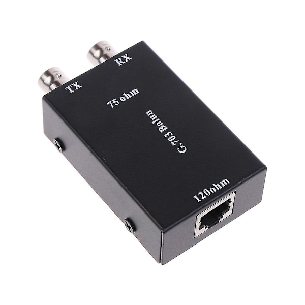 G703 Koaxial BNC till RJ45 75Ohm Kopparaxel till 120ohm Signalomvandling