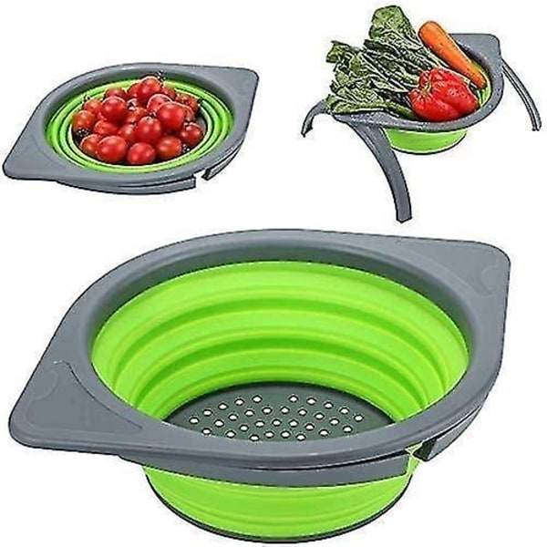 Ollapsible Colander Sil, Oppbevaringskurv Sil For Frukt Grønnsak, Plassbesparende Sammenleggbar Mesh W