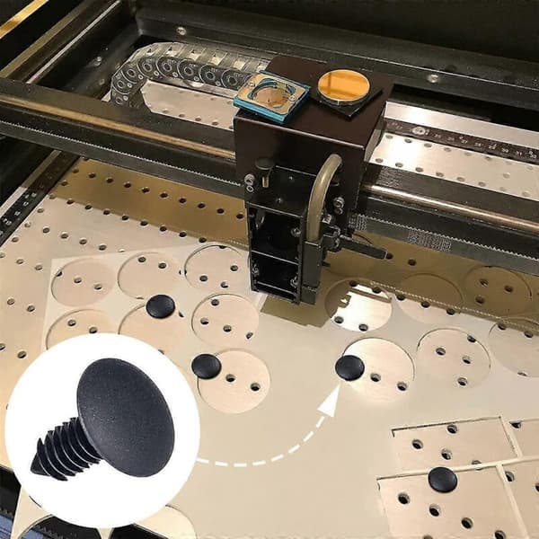 100 bikagestifter på 7,5 til 8 mm til laserplade, tilbehør til lasergraver.