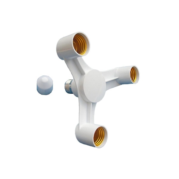 3-i-1 E27 till E27 Förlängd LED-lamphållare Socket Splitter Adapter Hög Kvalitet för Fotostudio
