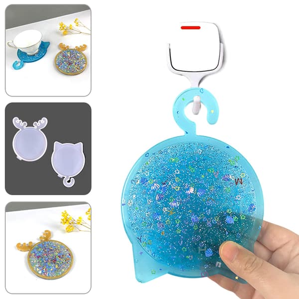Epoxy Harpiks Silikonbakkeform Coasters Harpiksforme Koppeunderlag Epoxystøbeform