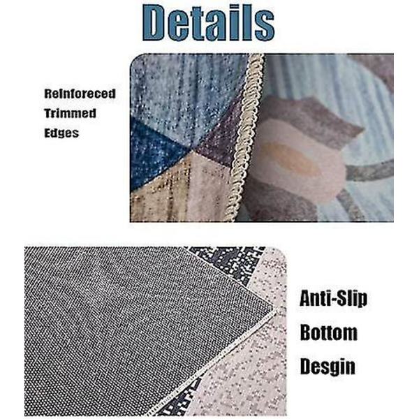 Skandinaviska mönster Moderna mattor Design Tvättbara Dekorativa mattor Kort lugg Vardagsrum Sovrum Matsal Non-slip matta 140x200cm