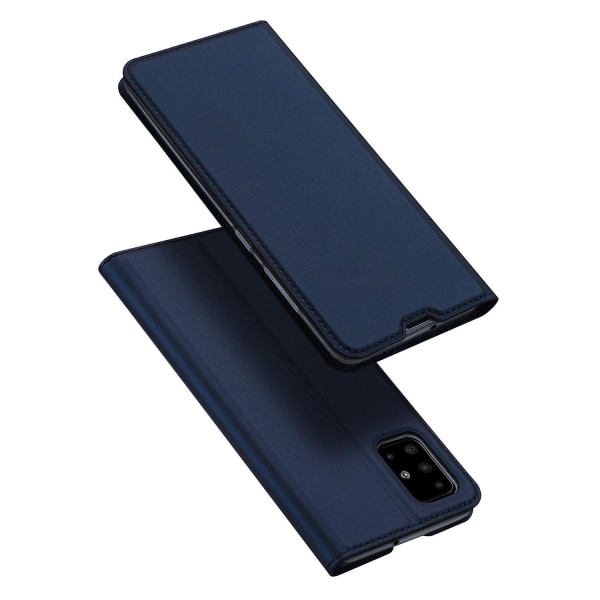 DUX DUCIS Skin Pro ihoa muistuttava case korttipaikalla Stfor Samsung Galaxy A71 Blue